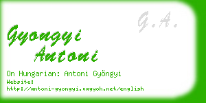 gyongyi antoni business card